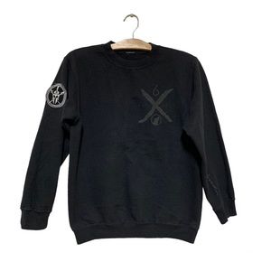 Black Crew Neck Men’s Pull On Sweatshirt Size Small